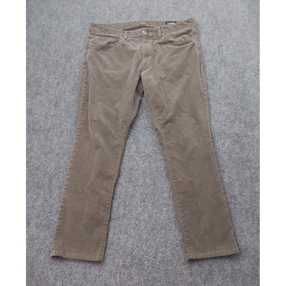 Bonobos Corduroy Pants Mens 38x30 Olive Green Tailored Fit Chino Stretch